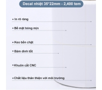 Decal mã vạch hàng 2 tem khổ 35x22mm dài 30m ~2500 tem/cuộn (tem nhiệt)