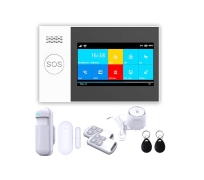 Bộ Báo Động Chống Trộm Tuya Wifi + Sim Màn Hình Màu Cảm Ứng