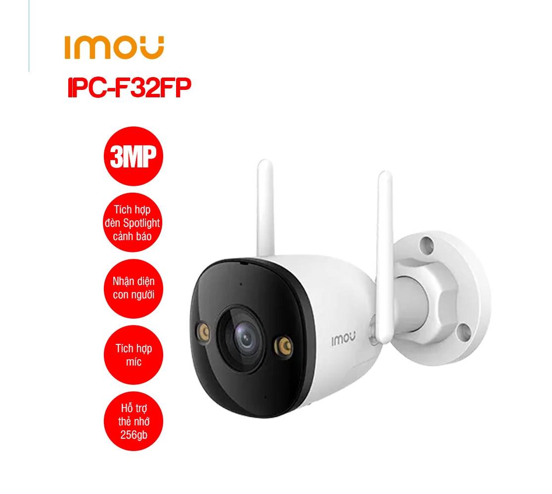 Camera Wifi ngoài trời IMOU IPC-F32FP 3MP